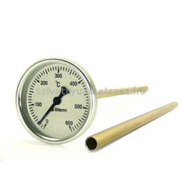 HŐMÉRŐ 0-500 °C 300mm VÉDŐCSŐVEL