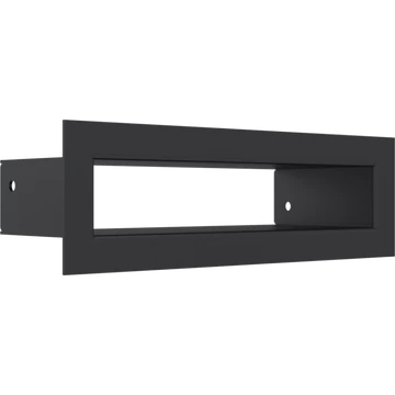 KRATKI MINIMAL FEKETE KANDALLÓ SZELLŐZŐRÁCS 6x20cm /HÁTFAL NÉLKÜL/