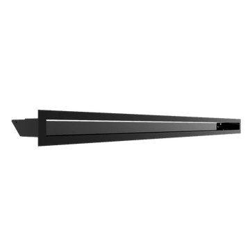 KRATKI MINIMAL SZELLŐZŐRÁCS FEKETE 6x100cm  HÁTFALLAL