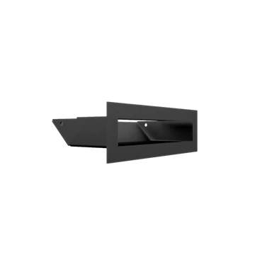 KRATKI MINIMAL SZELLŐZŐRÁCS FEKETE 6x20cm  HÁTFALLAL