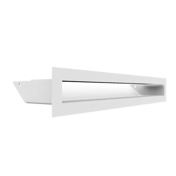 KRATKI MINIMAL SZELLŐZŐRÁCS FEHÉR 6x40cm  HÁTFALLAL