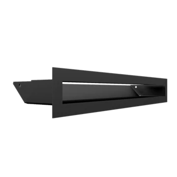 KRATKI MINIMAL SZELLŐZŐRÁCS FEKETE 6x40cm HÁTFALLAL