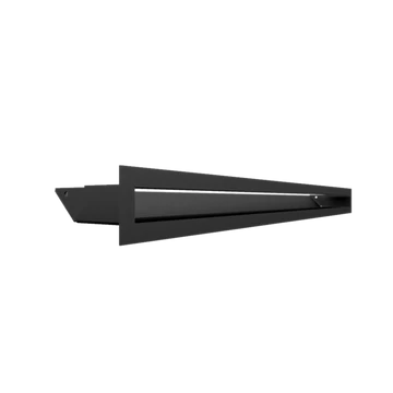 KRATKI MINIMAL SZELLŐZŐRÁCS FEKETE 6x80cm  HÁTFALLAL