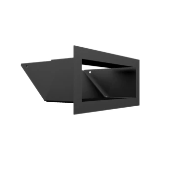 KRATKI MINIMAL SZELLŐZŐRÁCS FEKETE 9x20cm  HÁTFALLAL