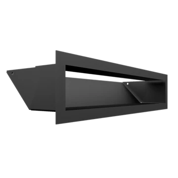 KRATKI MINIMAL SZELLŐZŐRÁCS FEKETE 9x40cm  HÁTFALLAL