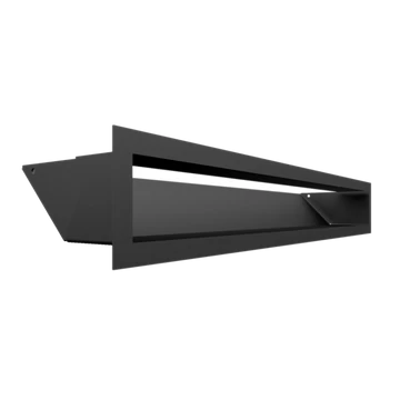 KRATKI MINIMAL SZELLŐZŐRÁCS FEKETE 9x60cm  HÁTFALLAL